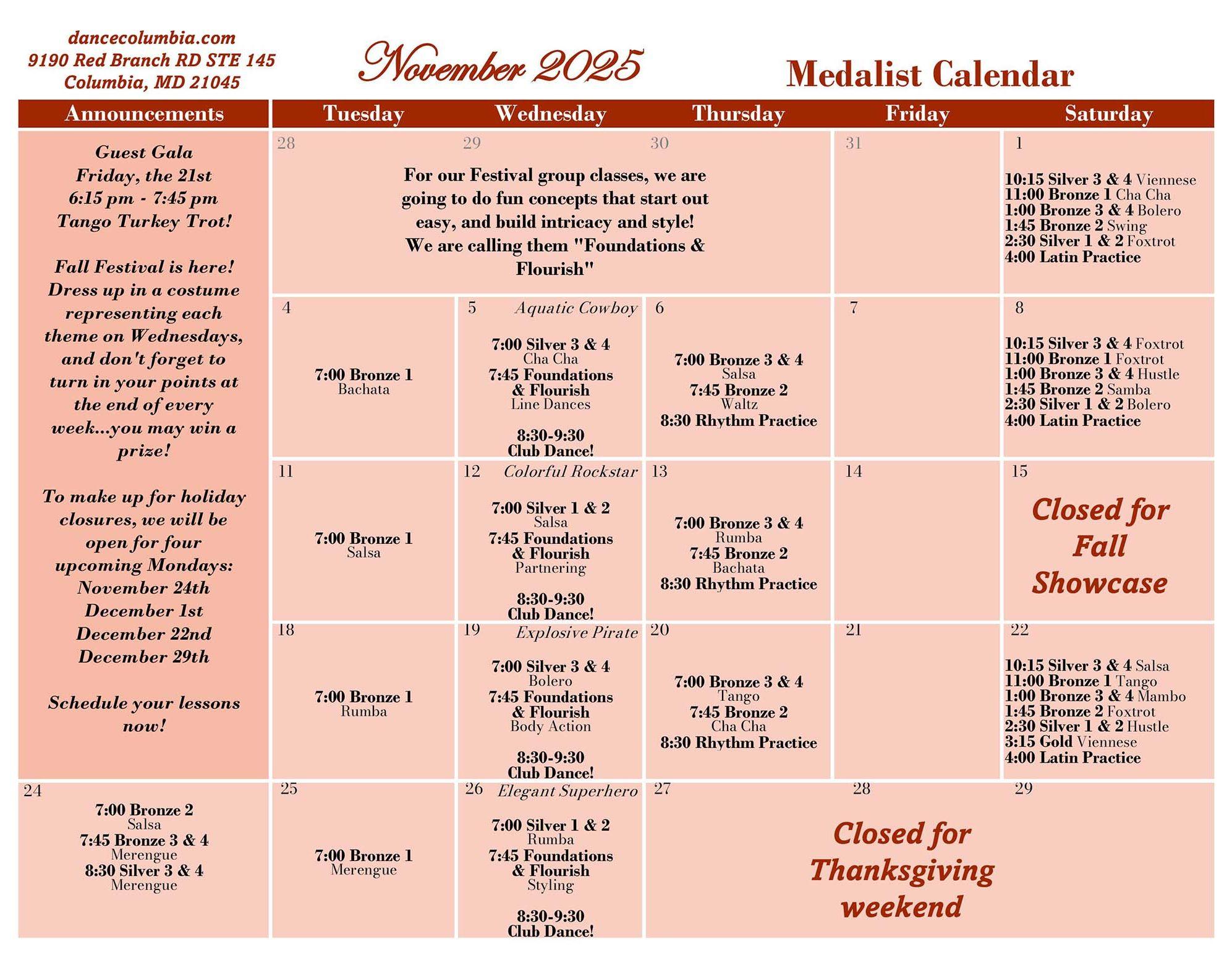 November Medalist 2025