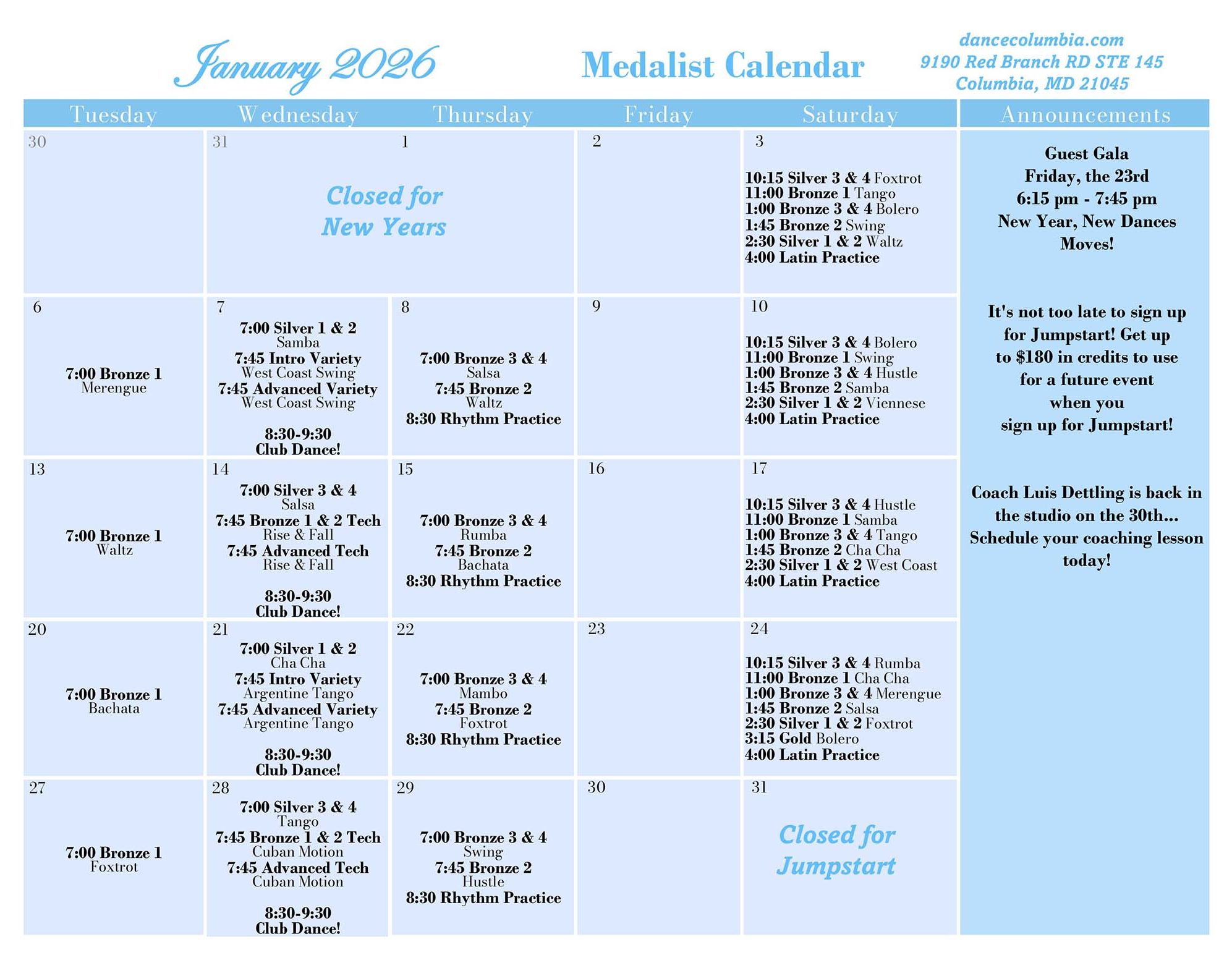 January Medalist 2026