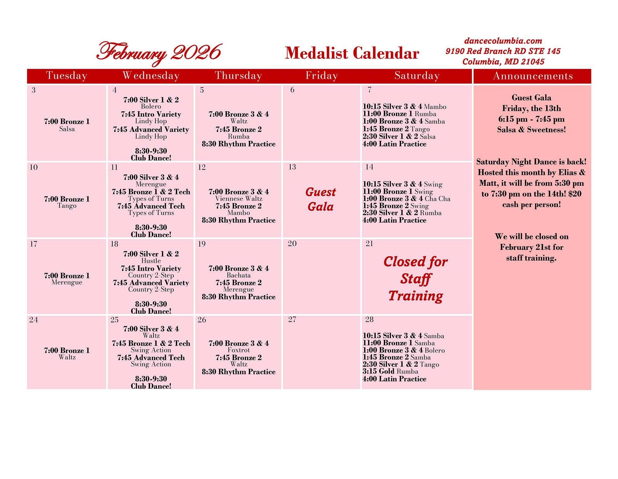 February Medalist 2026